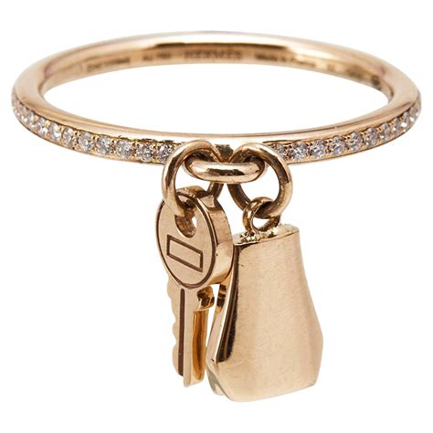 hermes 18k diamond kelly ring price|18K Diamond Kelly Clochette Small Model Ring .